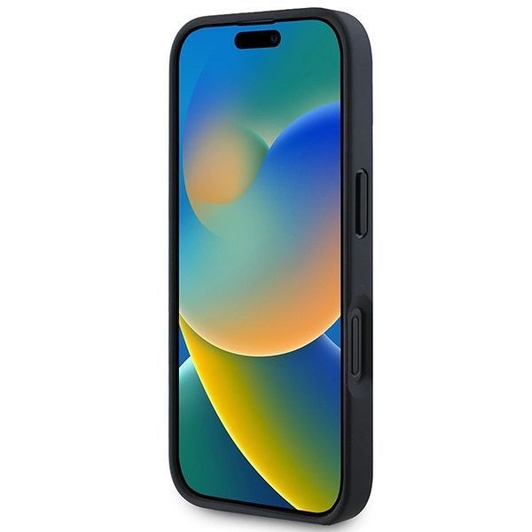 Etui BMW M Perforated Tricolor Line MagSafe na iPhone 16 - czarne