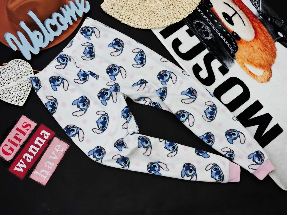 Primark - polarkowe piżamowe spodnie Stech r 134/140