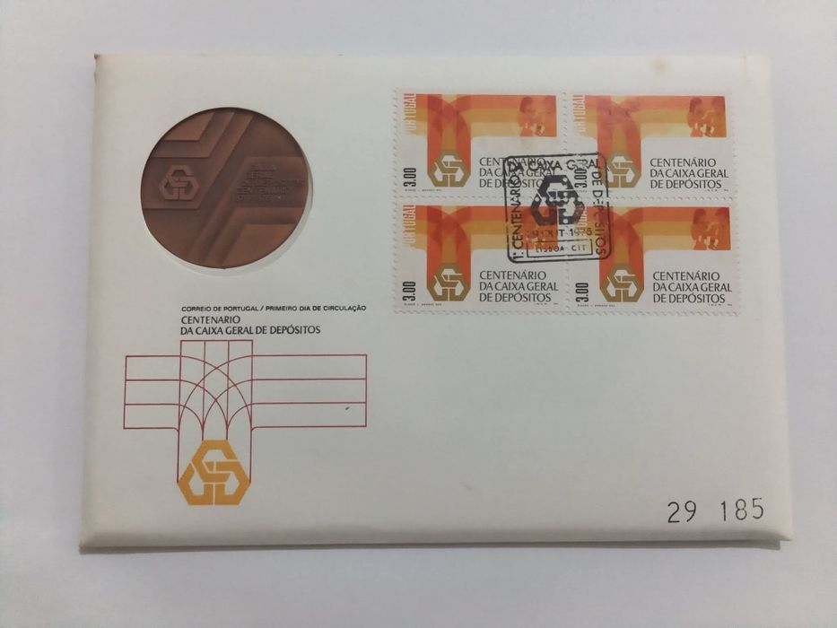 Filo-Medalhística - Centenário da Caixa Geral de Depósitos