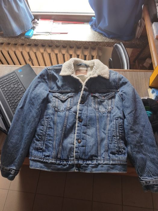 Kurtka jeansowa zimowa ocieplana sherpa Levi’s rozm. S