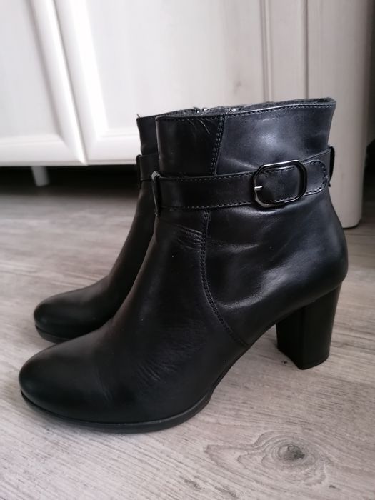 Botki czarne skórzane Lasocki