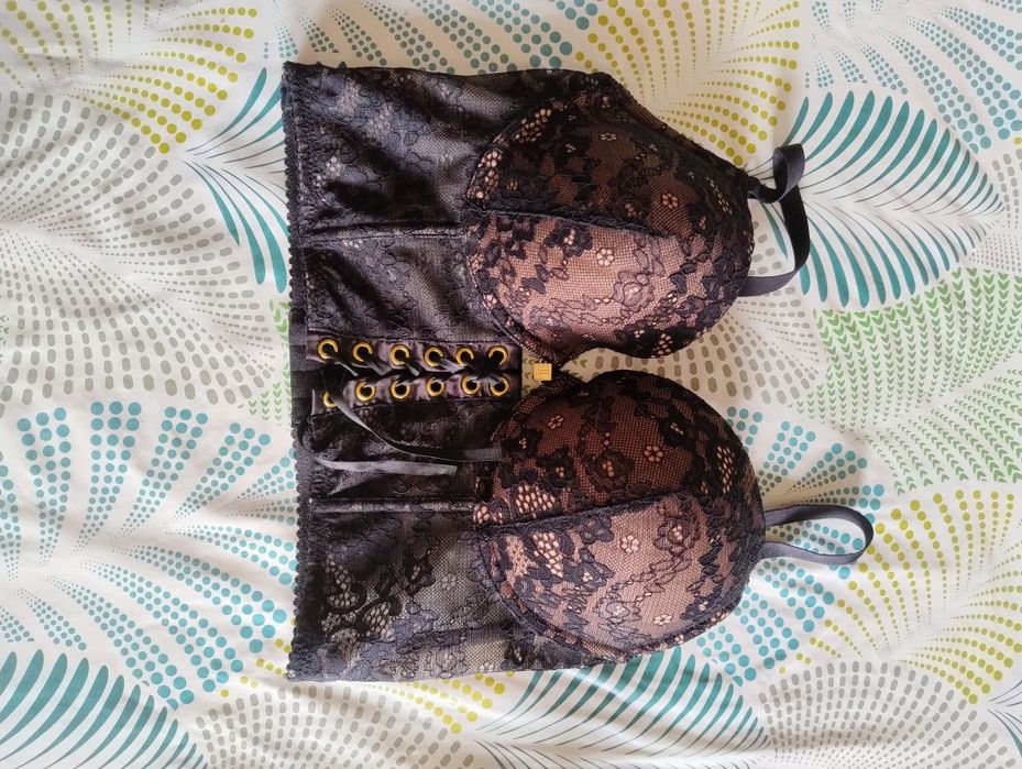 Krótki seksowny gorset biustonosz gorsetowy 75D