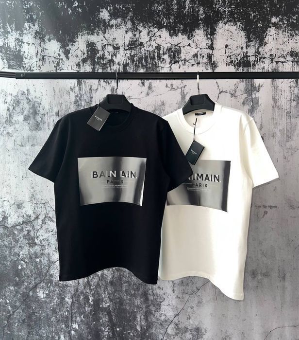 РОЗПРОДАЖ! брендовая мужская футболка женская унисекс balmain fnd