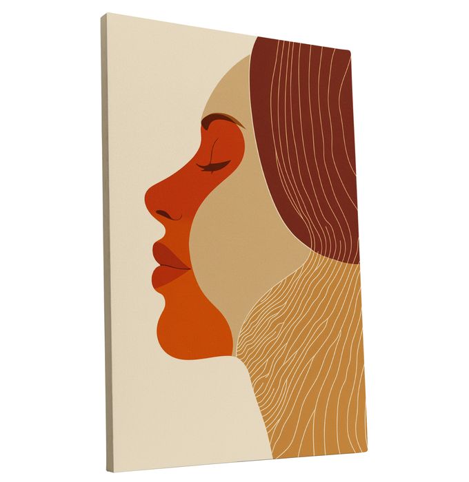 Obraz na płótnie Retro Portret Kobiety w Stylu Lat 70, 70x100 cm