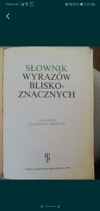 Słownik wyrazów bliskoznacznych PRL stary 1990 lata 90te