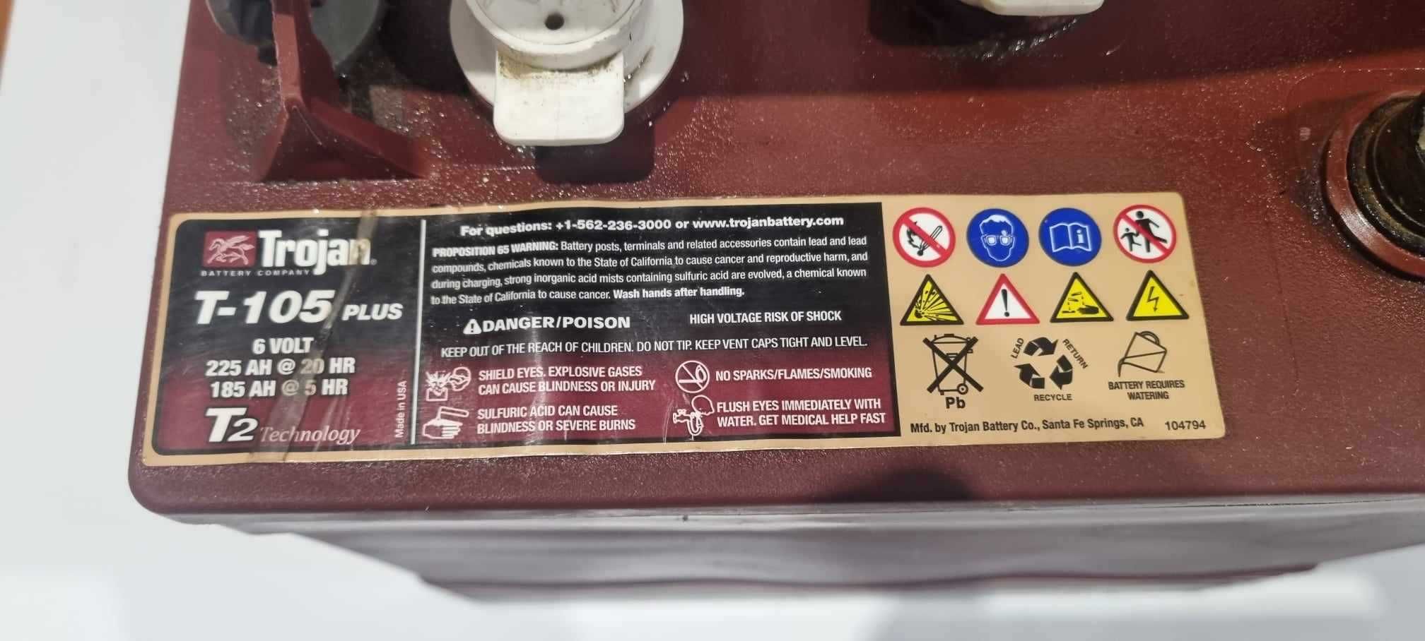 Akumulator T-105 Plus 6V 225Ah KWASOWY Trakcyjny Trojan Pisz • OLX.pl