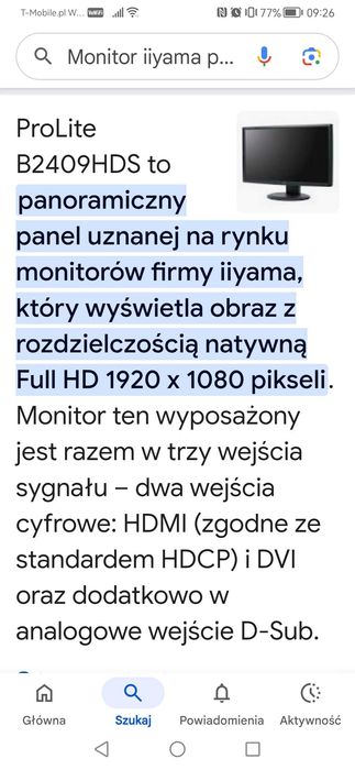 Monitor Iiyama ProLite B2409HDS