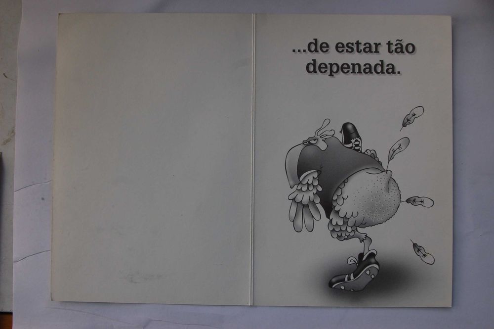 panfleto-postal do Benfica, com aguia depenada