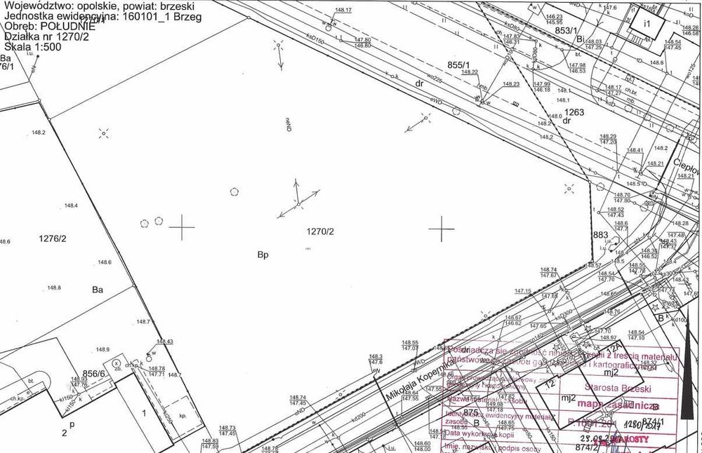 działka 5054,38m2 Brzeg, ul. Ciepłownicza/Kopernika
