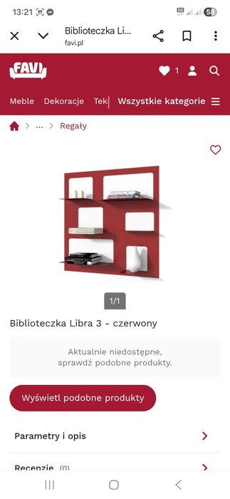 Bibloteczka wisząca libra 3
