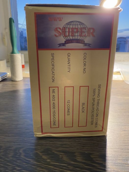 Нитки черные 40/2 super
