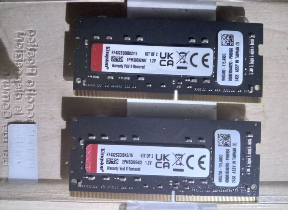 DDR4 2x16gb 2666, Fury(2х8)3200 в ноутбук пам'ять