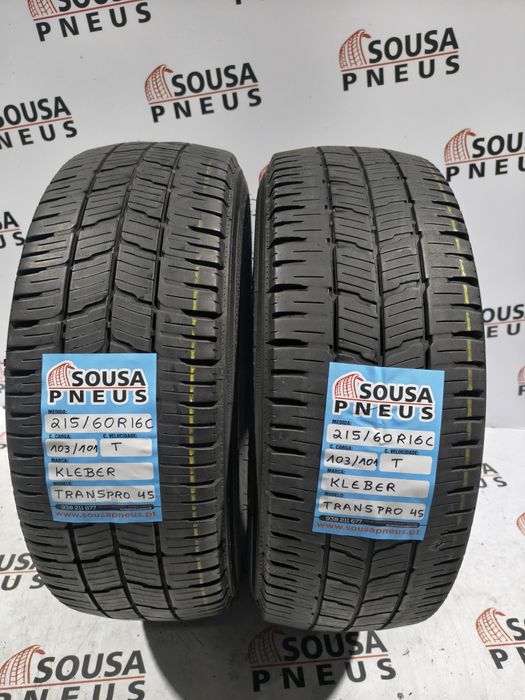 2 pneus semi novos 215-60R16C Kleber - Oferta dos Portes