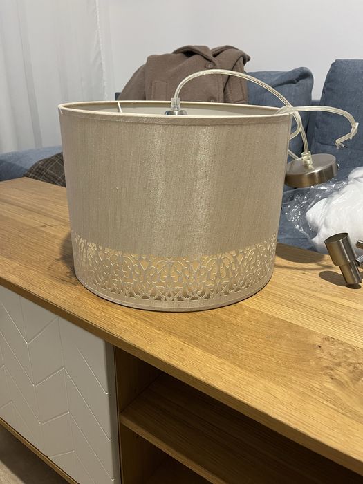 Lampa / abażur szaro beżowa sr 32 cm