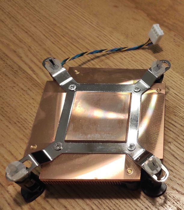 Медний ЦПУ кулер CPU cooler вентилятор Intel CoolJag 1U ШИМ 4-pin PWM