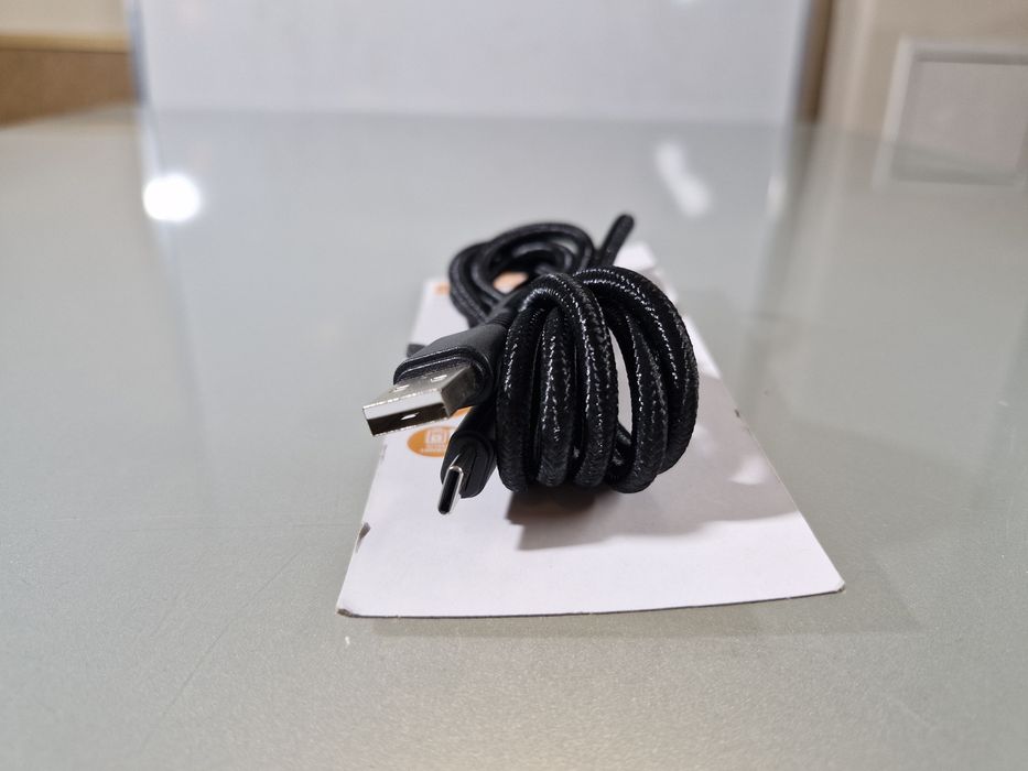Kabel USB-A do USB-C Hykker 1.5 m Czarny Nylon