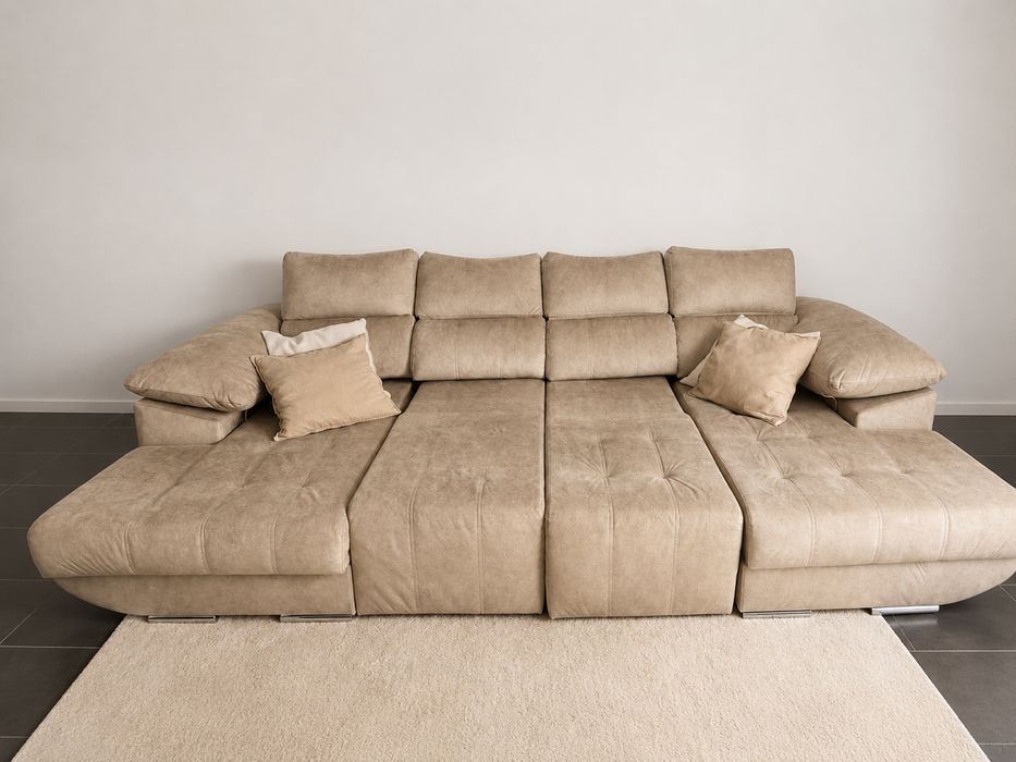 Sofa Assentos Deslizantes / chaise Dupla