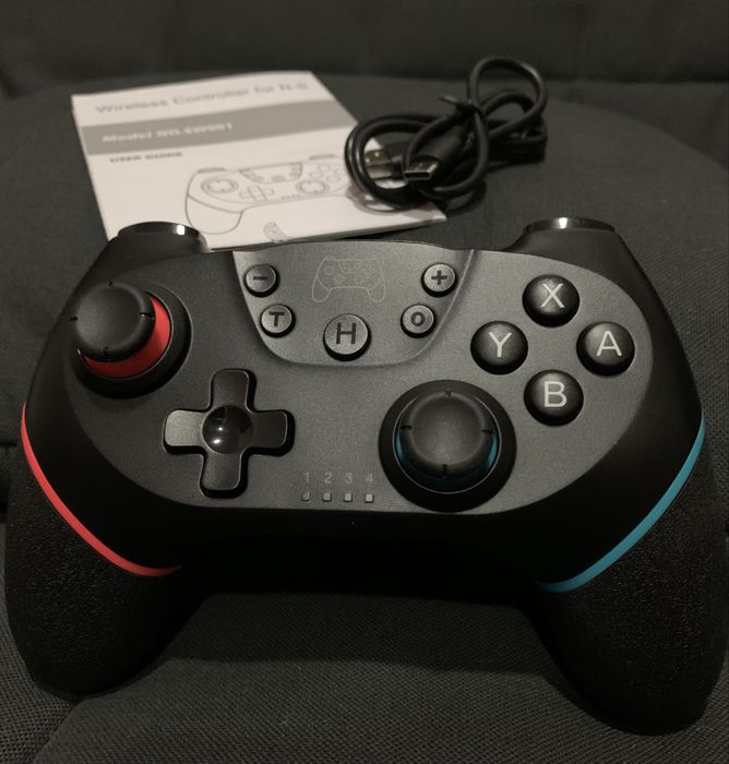 Consola de jogos e controlo joystick