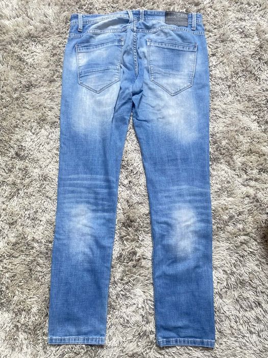 Spodnie Jeansowe Niebieskie Jasne Męskie Rozmiar 33