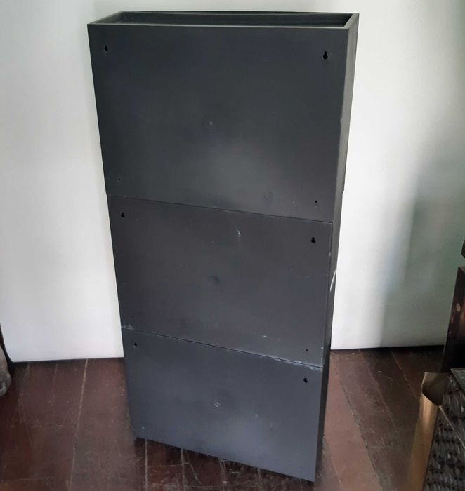 Sapateira Arrumação IKEA Trones Plástico Três Pretas Funcionais