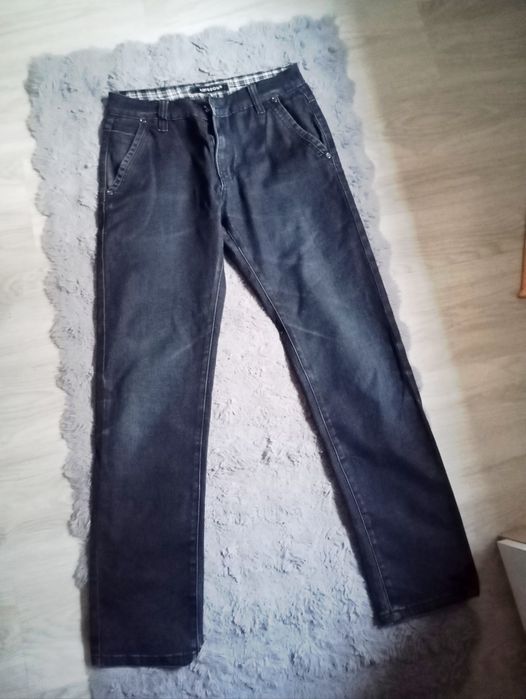 Spodnie Męskie Jeansy  czarne Kingbon rozmiar L