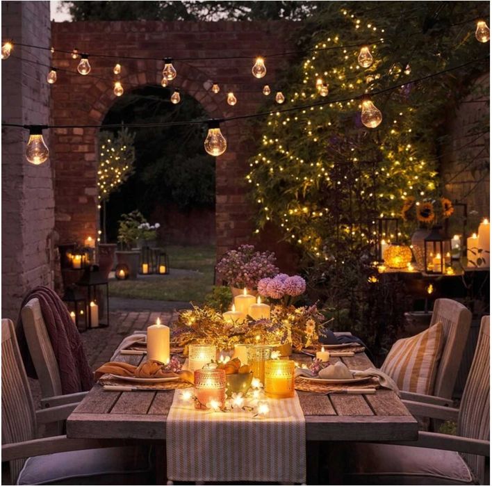 Girlanda Świetlna Żarówka Filament Wesele, Ogród, Bar