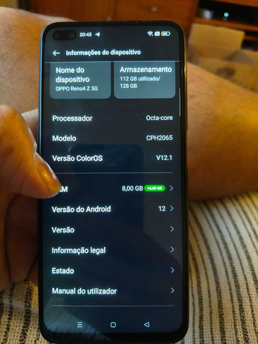 Telemóvel OPPO reno4 z 5G