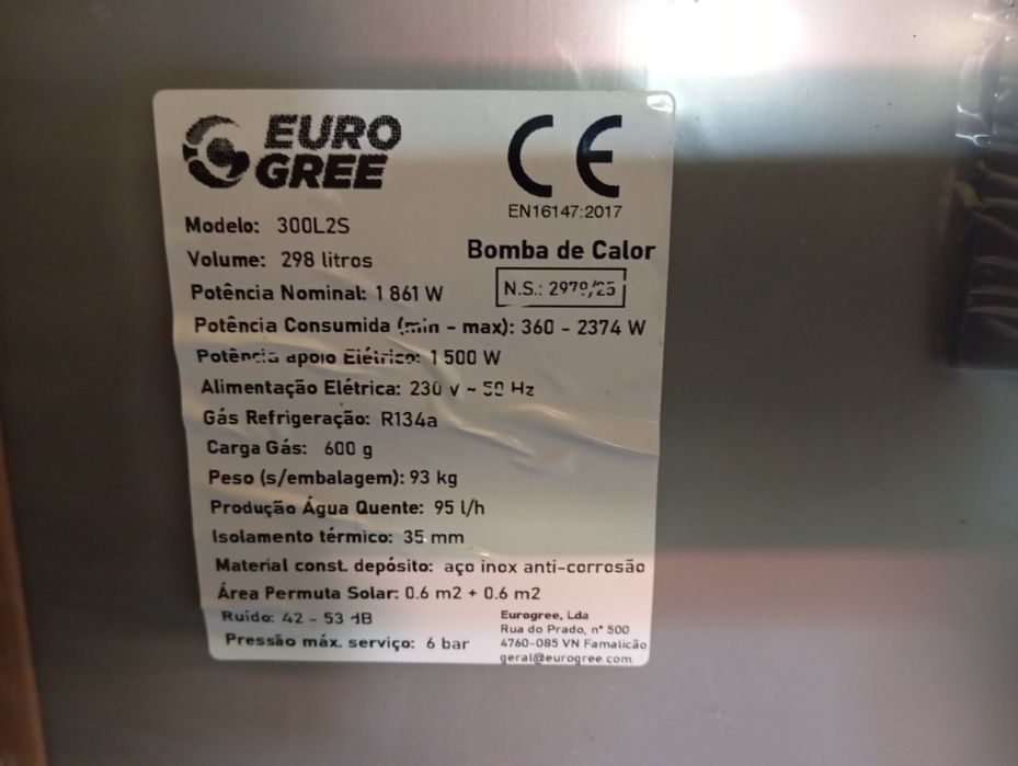 Bomba de calor de 300L