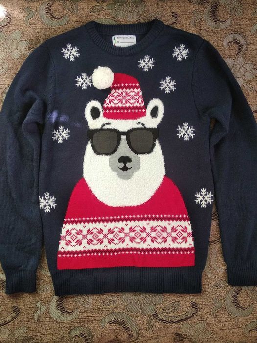 Детские подростковые новогодние свитера, p. S, XS