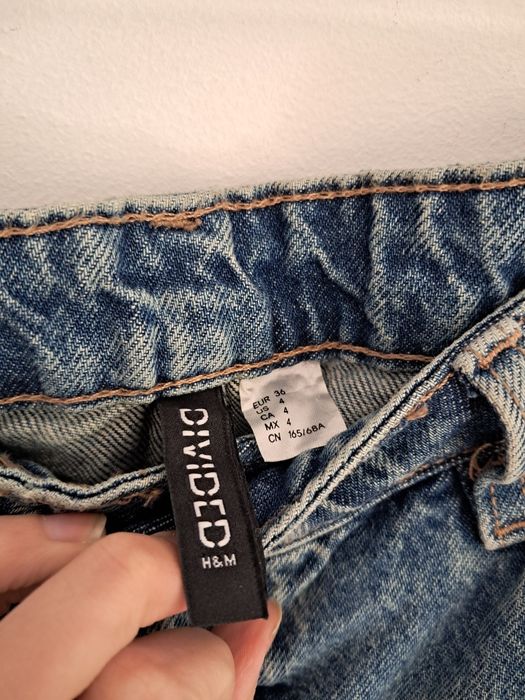 Nowe spodnie szerokie jeansy, h&m