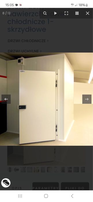 Drzwi chlodnicze KLIMORS uchylne 80 cm lewe prawe
