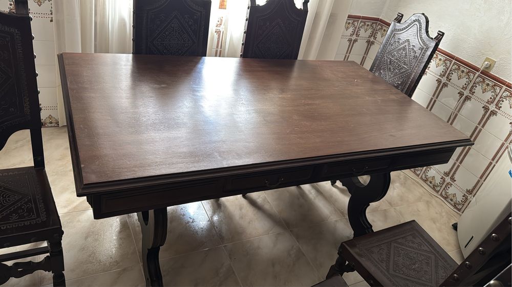 Mesa madeira antiga maciça