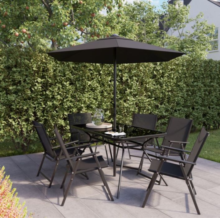 Набір садових/терасних меблів шестимісни BAHAMA стіл/6 крісел/парасоля