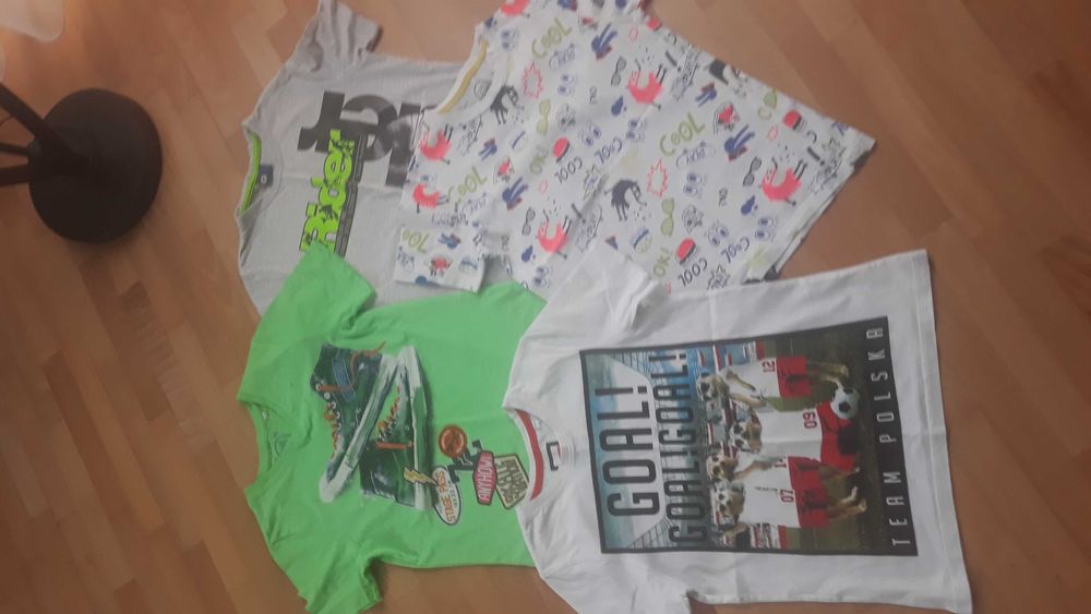 4szt. t-shirt, koszulki r.134/140 bdb