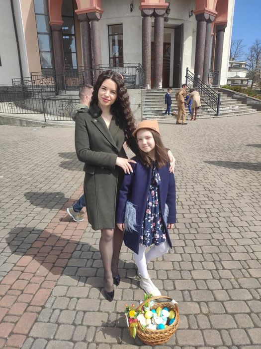 Пальто кашемір темно синє