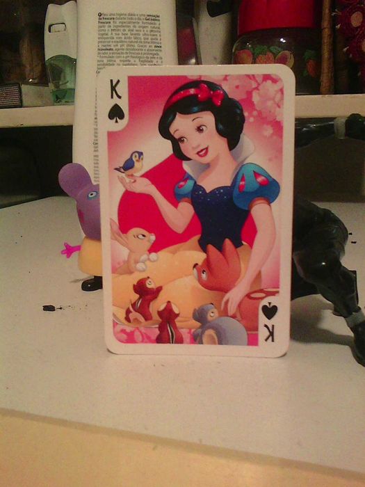 disney carta de jogar rei de espadas branca de neve