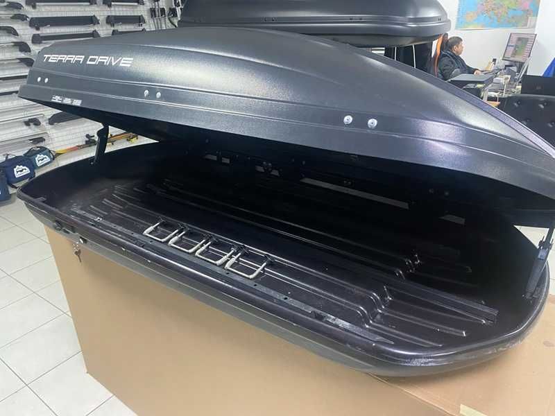 Автобокс Terra Drive 440л сірий чорний 175*85*44 см БВ вживаний