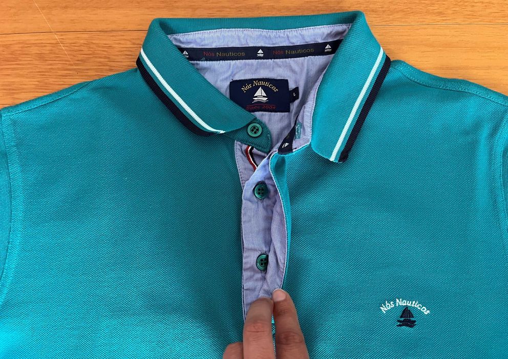 Pólo verde da Nós Nauticos - Homem - Tamanho L