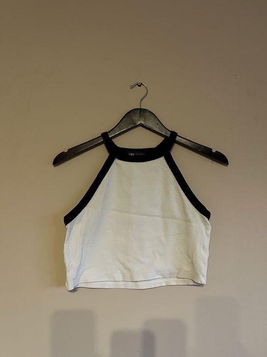 Crop top biały Zara