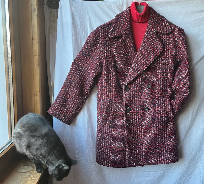 Wełniana marynarka granatowo-czerwona Zaraza Basic M