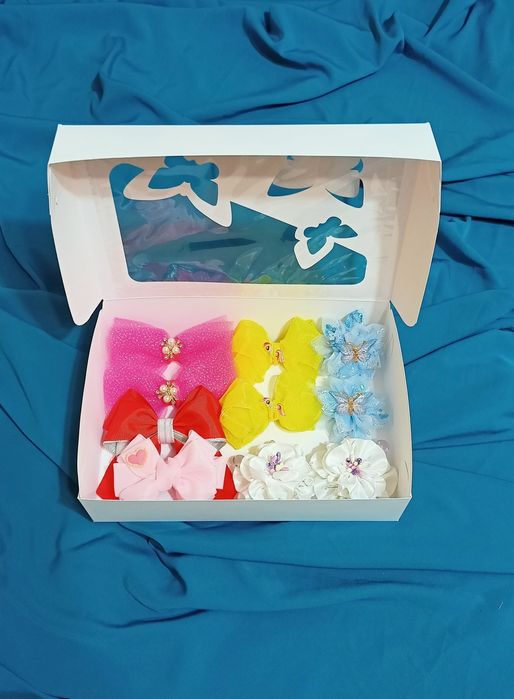 Подарочный бокс бантики заколки