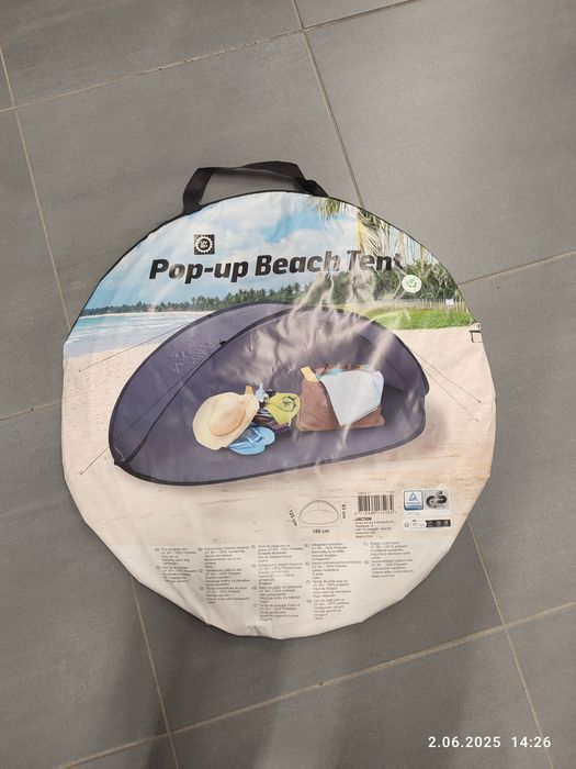 Nowy szary namiot plażowy