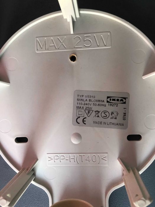 Candeeiro e forma de Flor