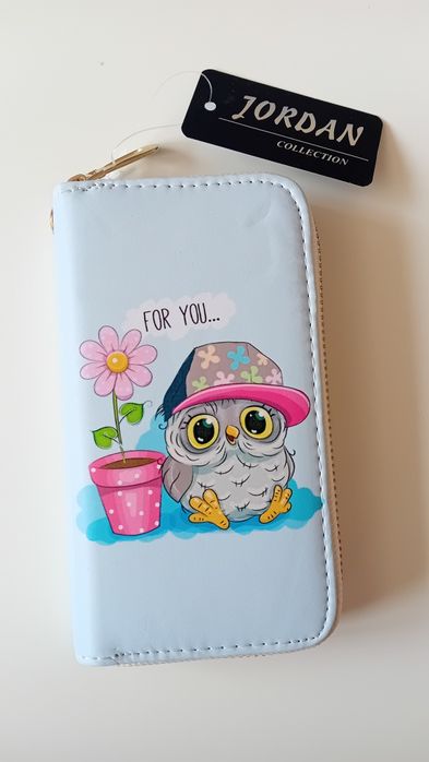 Nowy! Cute portfel niebieski "For You"