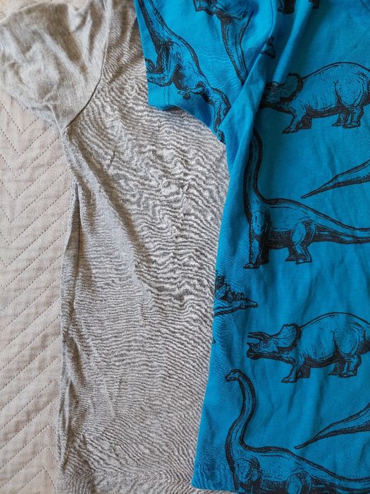 Tshirt 116 zestaw 2pak 2 sztuki nowe dinozaur