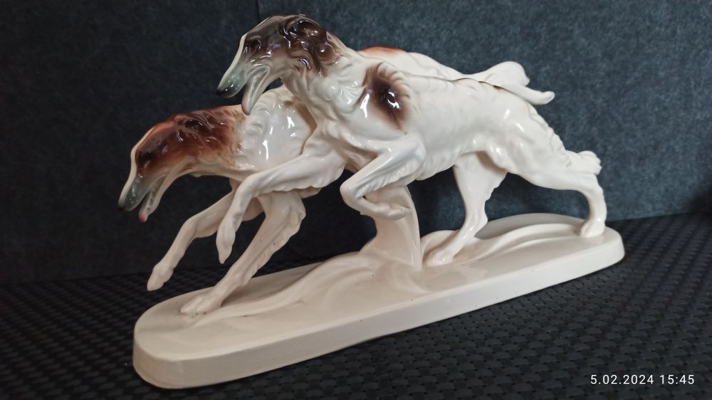 Porcelana Turyngia Hertwig Katzhutte Psy Birsoj  chart rosyjski