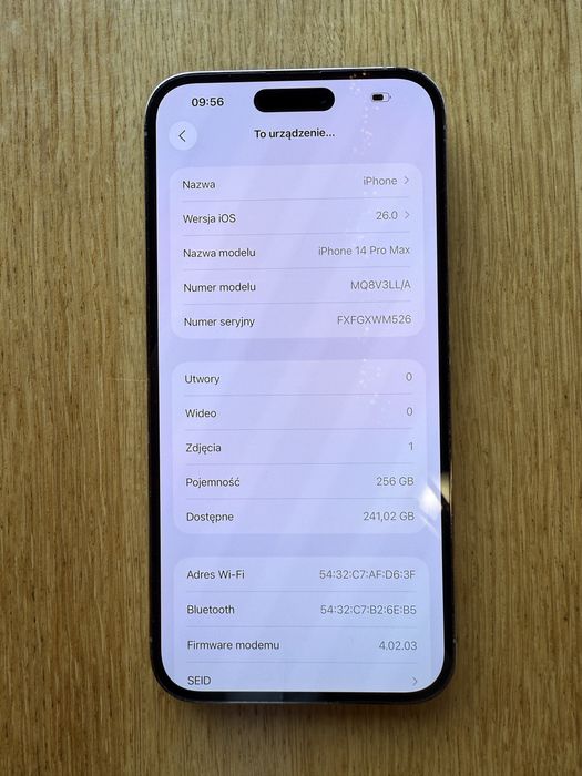 iPhone 14 Pro Max 256 GB – wersja USA (eSIM)