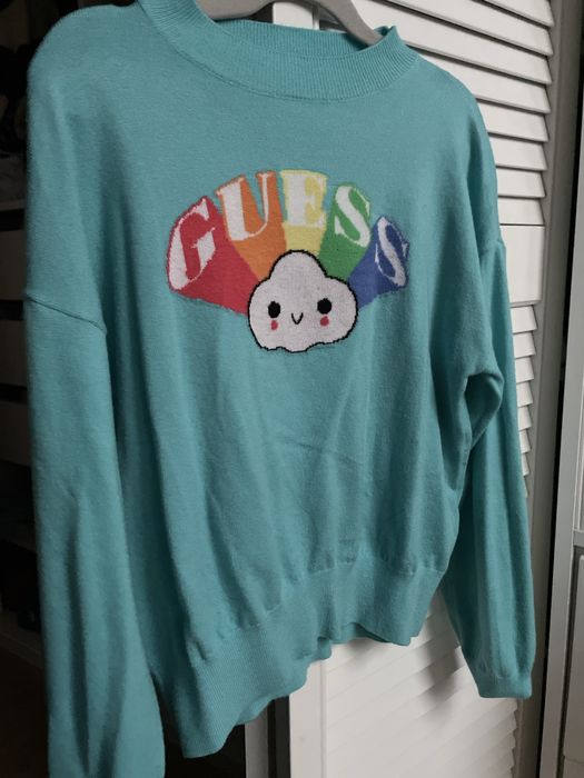 Guess oryginalny sweterek dla dziewczynki r.12 chmurka