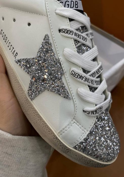 Sneakers Golden Goose Glitter/ Снікерси Голден Гус Білі Глітер/ Star