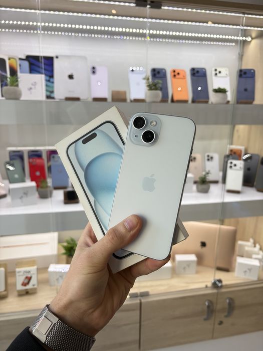 iPhone 15 128 GB Blue | bateria 100% | dowód zakupu | Łódź